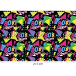 Obrázok z Papierový párty obrus Disco 80s - 137 x 274 cm