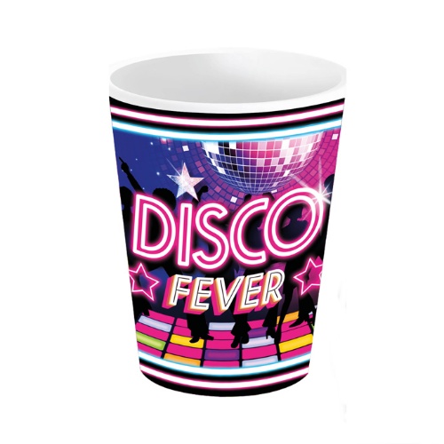 Levně Papírové party kelímky - Disco Fever - 240 ml, 6 ks
