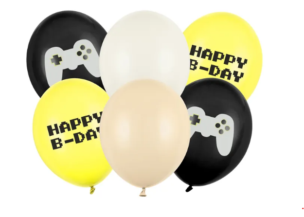 Obrázok z Latexové balóniky Game - Happy B-Day 30 cm - 6 ks