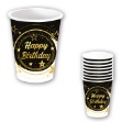 Obrázok z Papierové párty tégliky - Happy Birthday - Stars - 240 ml, 6 ks
