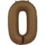 Obrázok z Fóliová číslica - saténovo hnedá 0 - 86 cm