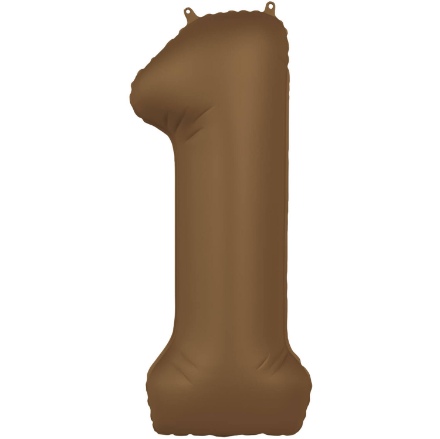 Obrázek Foliová číslice - saténově hnědá 1 - 86 cm