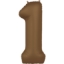 Obrázek Foliová číslice - saténově hnědá 1 - 86 cm