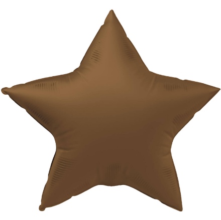Obrázek Foliový balonek hvězda - čokoládově hnědá 45 cm 