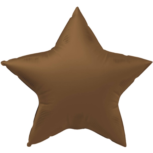 Obrázok z Fóliový balónik hviezda - čokoládovo hnedá 45 cm
