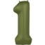 Obrázok z Fóliová číslica - saténovo olivová 1 - 86 cm