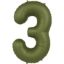 Obrázok z Fóliová číslica - saténovo olivová 3 - 86 cm