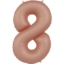 Obrázok z Fóliová číslica - saténovo staroružová 8 - 86 cm