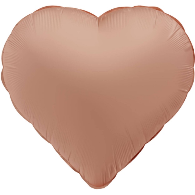 Obrázok z Fóliový balónik srdce - staroružová 45 cm