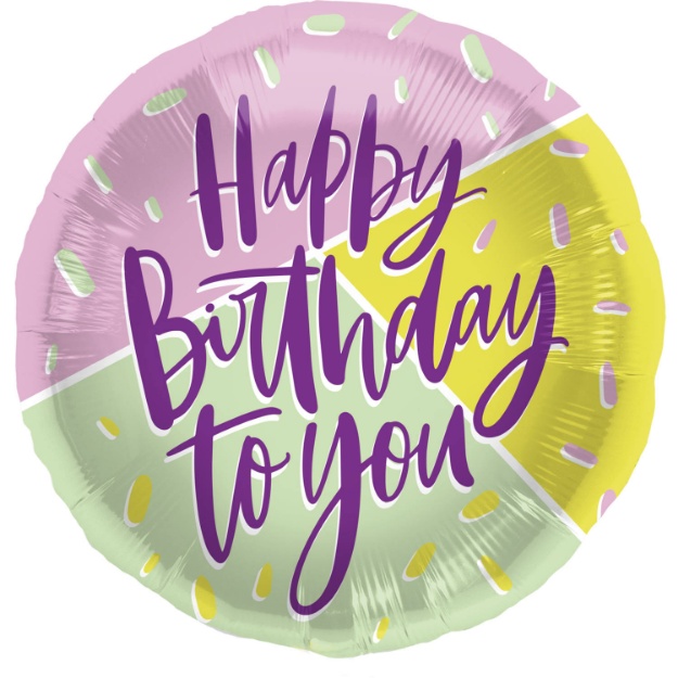 Obrázok z Fóliový balónik Happy Birthday - tricolor 45 cm