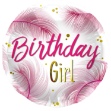 Obrázok z Fóliový balónik Birthday Girl - perie 45cm