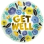 Obrázek Foliový balonek květiny - Get well 45 cm