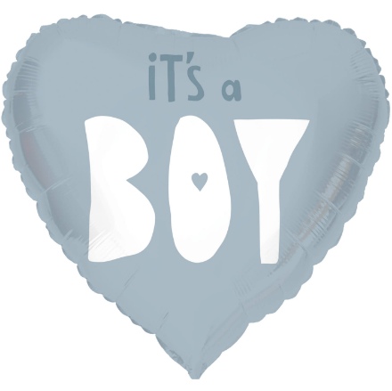 Obrázek Foliový balonek srdce - It's Boy 45 cm