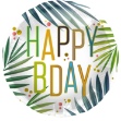 Picture of Foliový balonek Happy Birthday - palmové listy 45 cm 