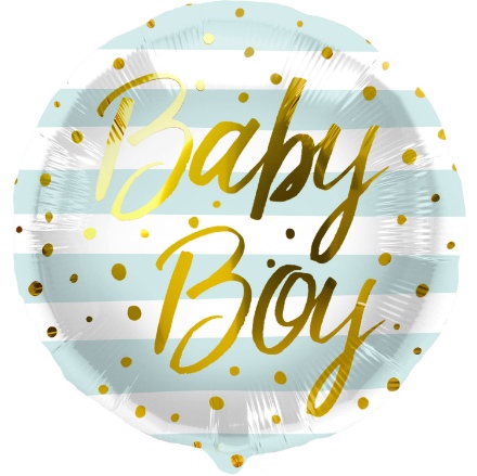 Obrázek Foliový balonek Baby Boy - proužky 45 cm  