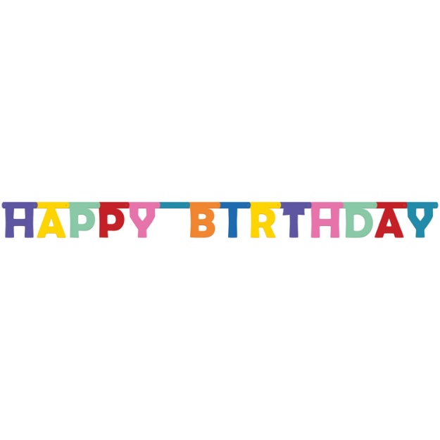 Obrázok z Party nápis Happy Birthday 160 cm - Folat