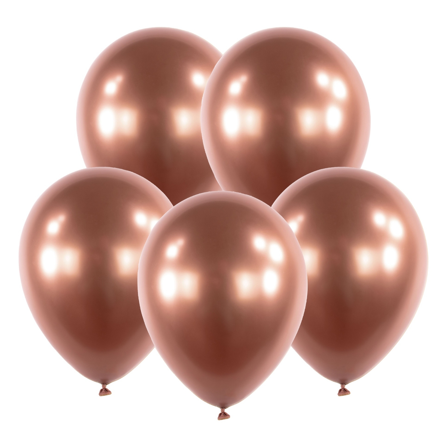 Balonkový buket Chrome, Rose gold - 5 ks
