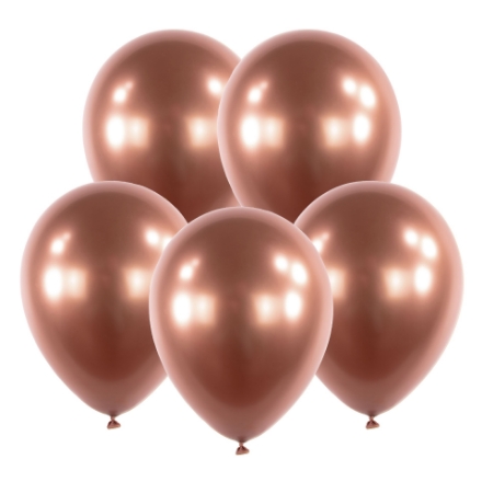 Picture of Chrome Balloon Bouquet, Rose Gold - 5 pcs