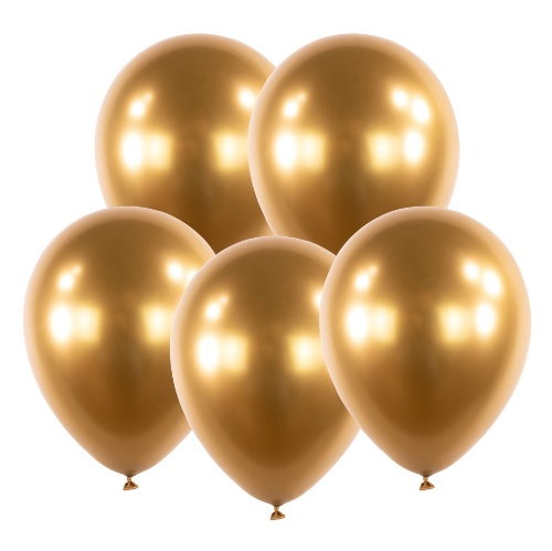Balonky chromové zlaté 30 cm - 5 ks