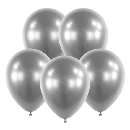 Picture of Balloon Bouquet Chrome, Silver - 5 pcs