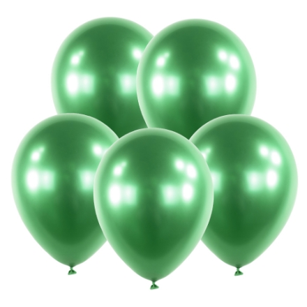 Picture of Chrome Balloon Bouquet, Green - 5 pcs