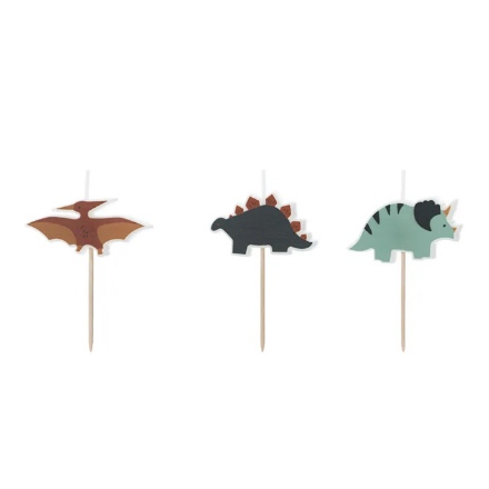 Obrázek Svíčky dinosauři 3 ks, 3 cm  