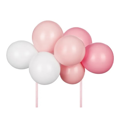 Levně Dekorace na dort - balonky růžové 29 cm
