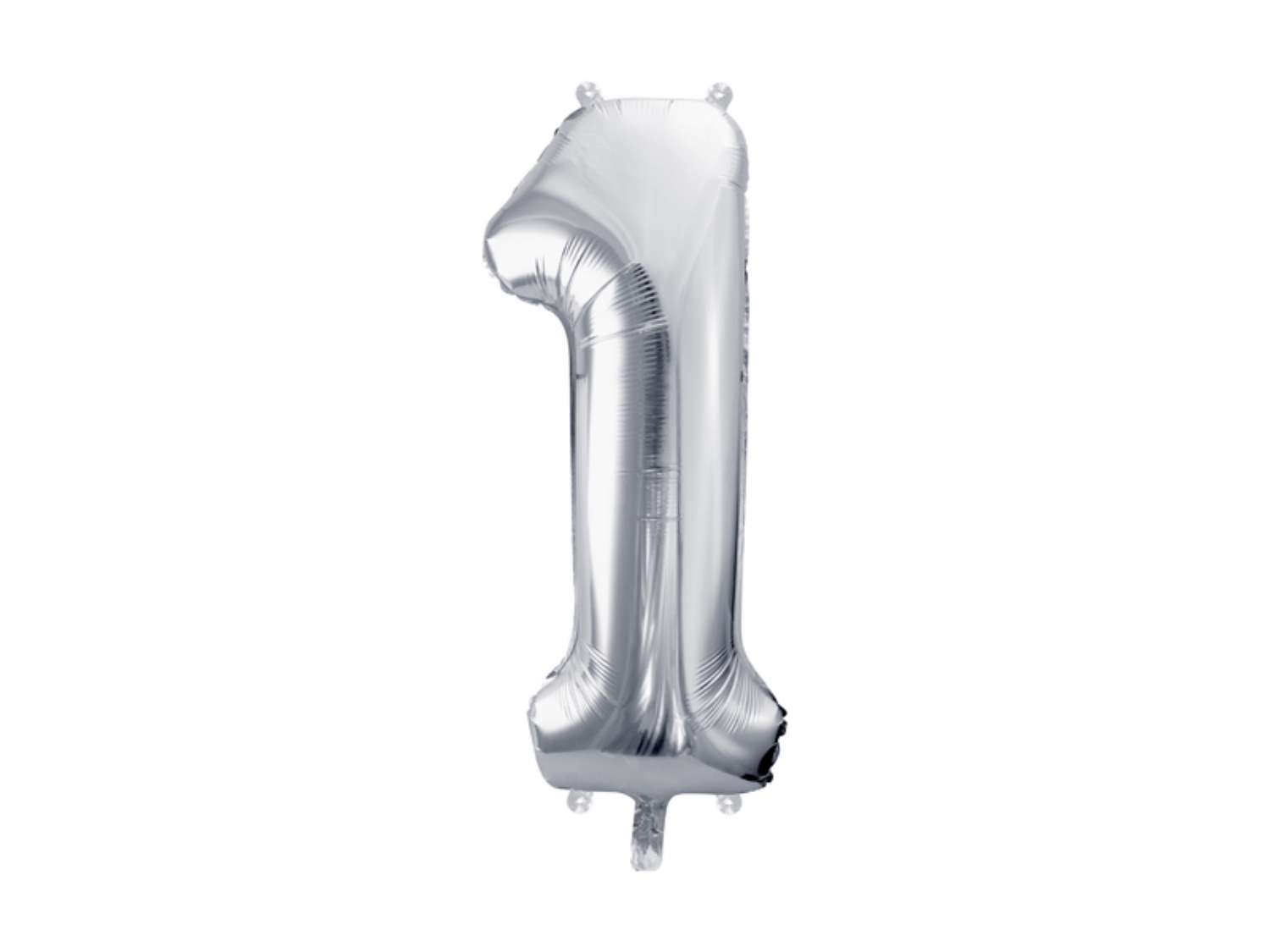 Levně Foliová číslice - stříbrná 1 - 72 cm