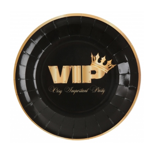 Levně Papírové talíře - VIP 22,5 cm - 10 ks