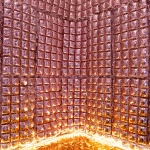 Obrázok z Foto pozadia - nafukovacia mozaika rosegold 72 x 143 cm