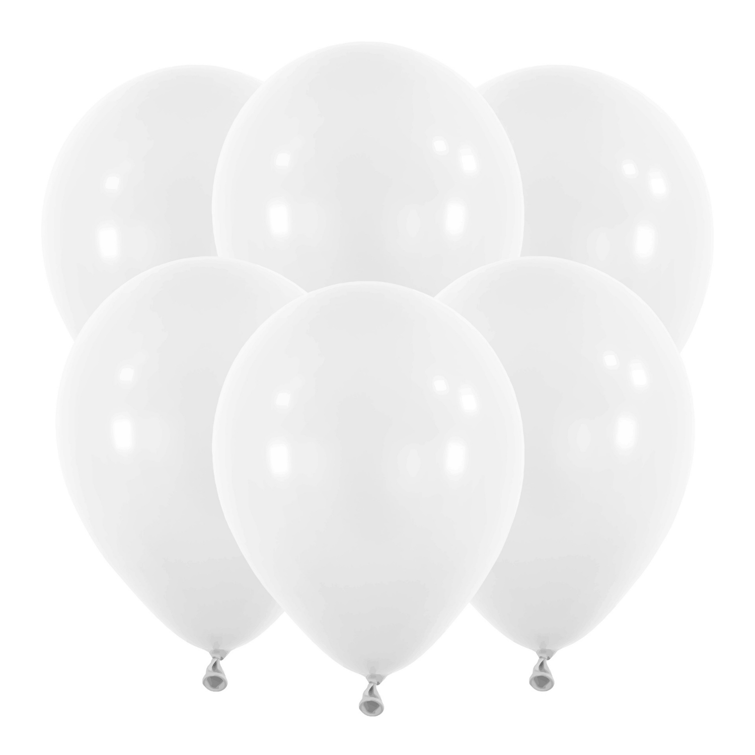 Levně Latexové balonky 30 cm - bílé, 6 ks