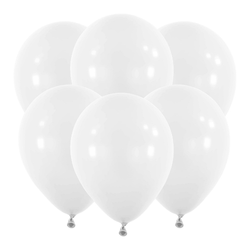 Levně Latexové balonky 30 cm - bílé, 6 ks