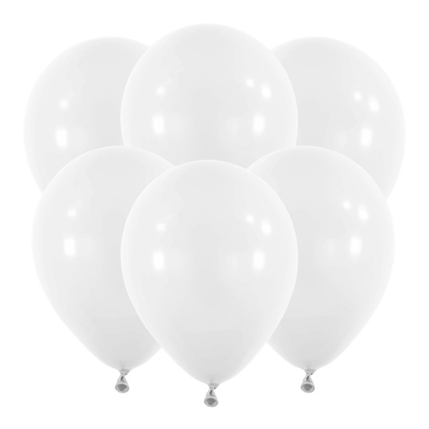 Obrázok z Latexové balóniky 30 cm - biele, 6 ks