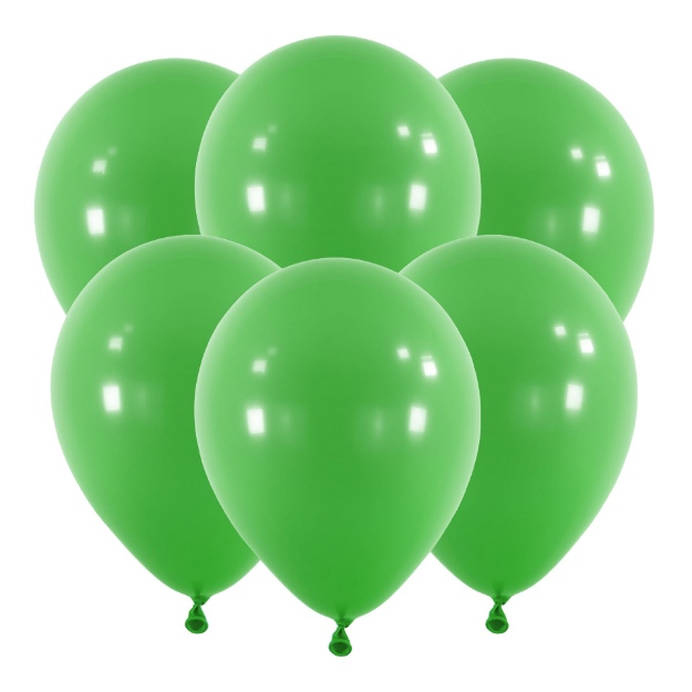 Obrázek z Latexové balonky 30 cm - zelené, 6 ks  