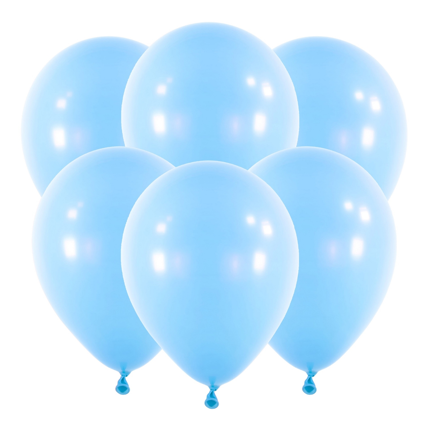 Latexové balonky 30 cm - světle modré, 6 ks