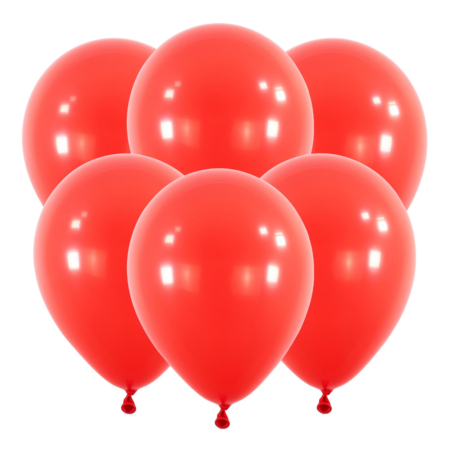 Levně Latexové balonky 30 cm - červené, 6 ks