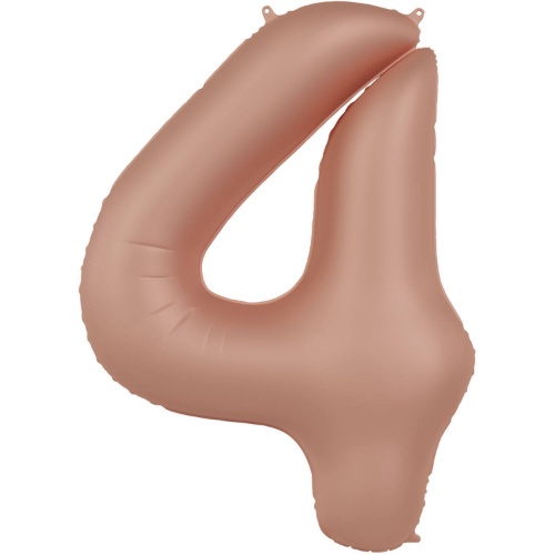 Levně Foliová číslice - saténově starorůžová 4 - 86 cm