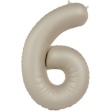 Obrázek Foliová číslice - krémová latte 6 - 86 cm  