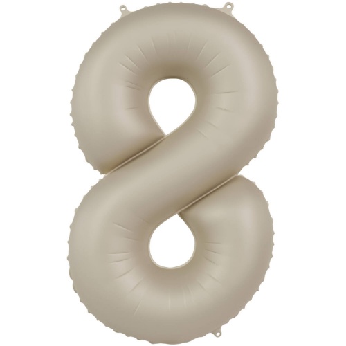 Levně Foliová číslice - krémová latte 8 - 86 cm