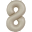 Obrázek Foliová číslice - krémová latte 8 - 86 cm  