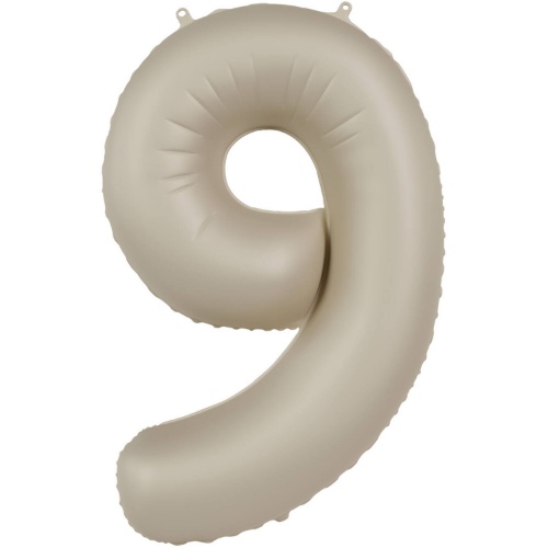 Levně Foliová číslice - krémová latte 9 - 86 cm