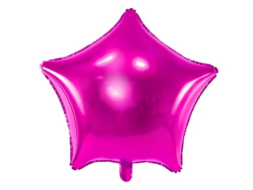 Levně Foliový balonek hvězda tmavě růžová 48 cm - balené