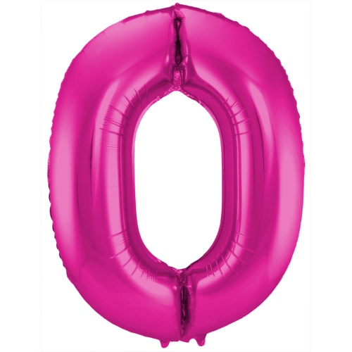 Levně Foliová číslice - magenta 0 - 86 cm