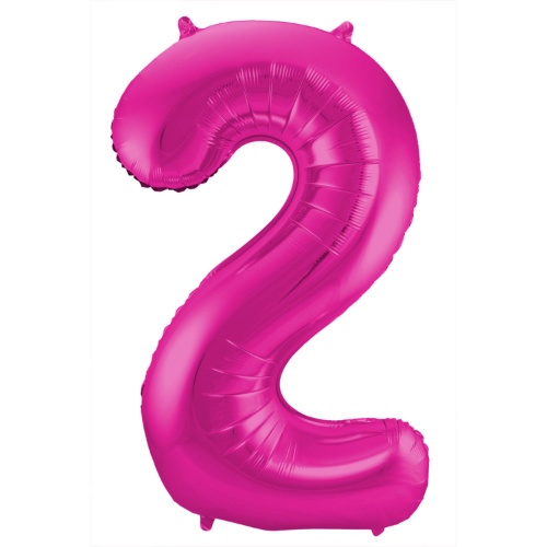 Levně Foliová číslice - magenta 2 - 86 cm