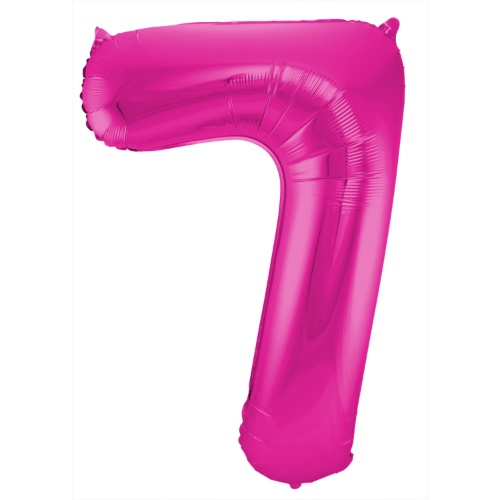 Levně Foliová číslice - magenta 7 - 86 cm