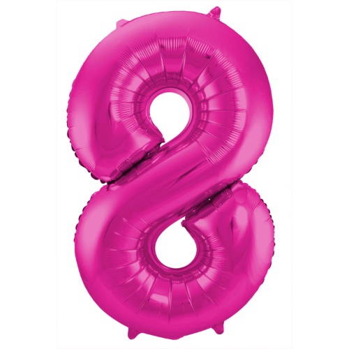 Levně Foliová číslice - magenta 8 - 86 cm