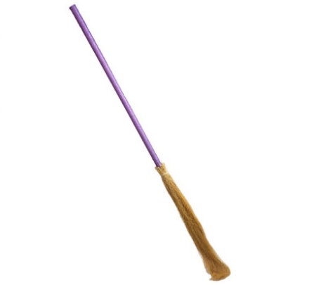 Obrázek Čarodějnické koště - fialové 100 cm  