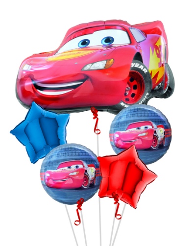 Levně Sada foliových balonků Cars - 5 ks - Smart