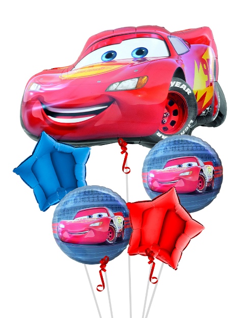 Obrázek z Sada foliových balonků Cars - 5 ks - Smart 