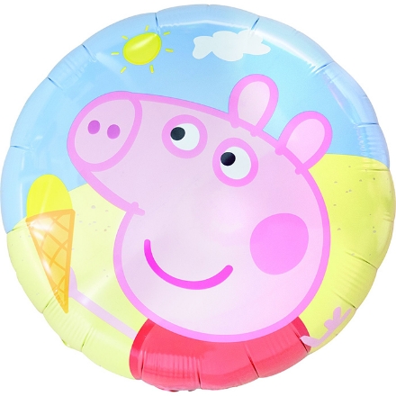 Obrázek Foliový balonek kulatý prasátko Peppa 45 cm, nebalený